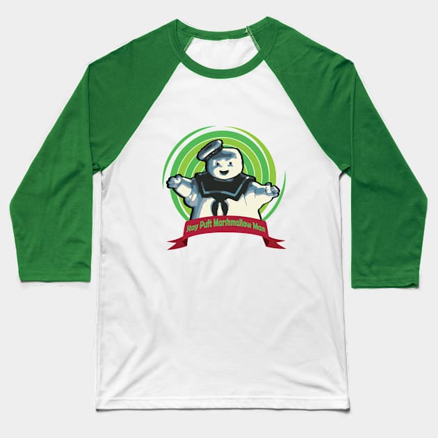 Stay Puft Marshmallow Man Baseball T-Shirt by Rashcek